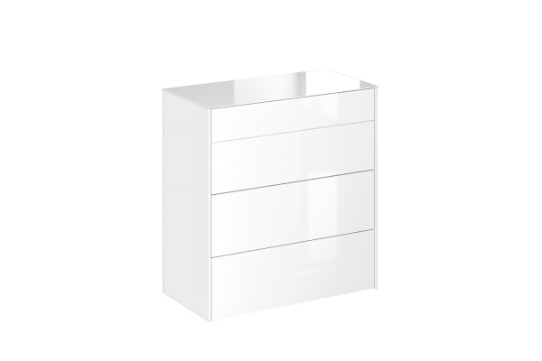 Kommode MACKENZIE in white aus Glas