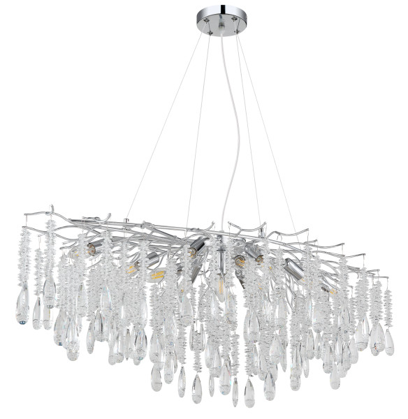 Kronleuchter KINGA in silberfarben aus Metall