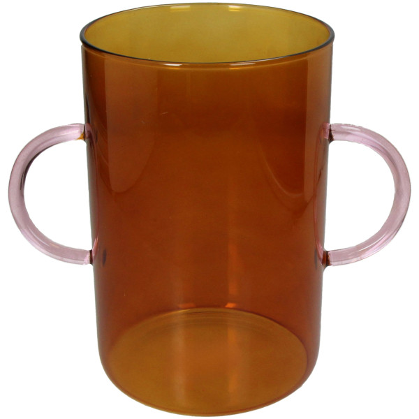 Vase AMBER in amber aus Glas