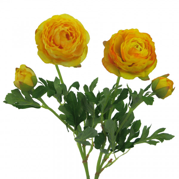 Kunstblume Ranunkel in gelb aus Kunststoff