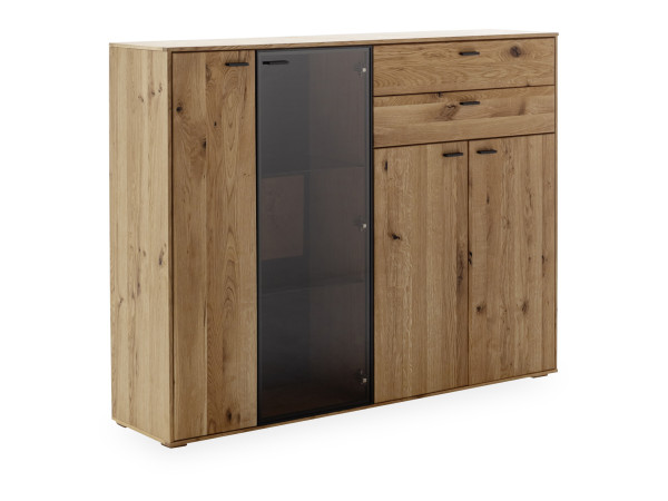 Highboard HARPER MACAPA in Wildeiche aus Teilmassiv