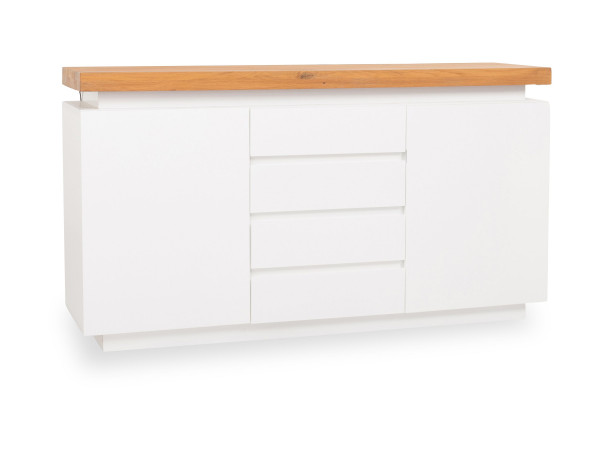 Sideboard Murio in weiß aus Asteiche