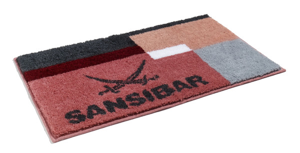 Badematte SANSIBAR rot in rot aus Polyacryl