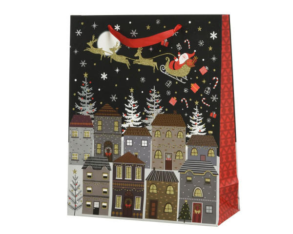 Geschenktasche in schwarz aus Papier