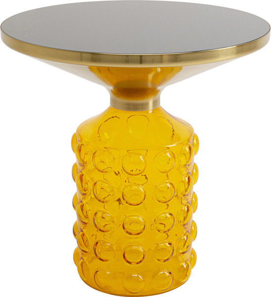 Beistelltisch LOLA in gelb aus Glas