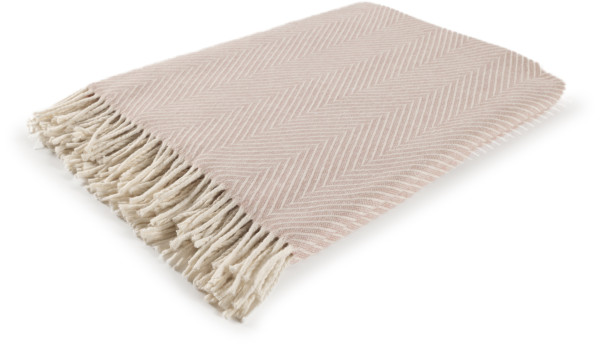 Decke MERIDA rose in rose aus Materialmix