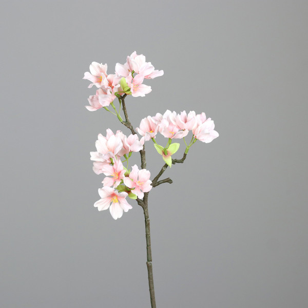 Kunstblume Kirschblütenzweig in apricot aus Kunststoff