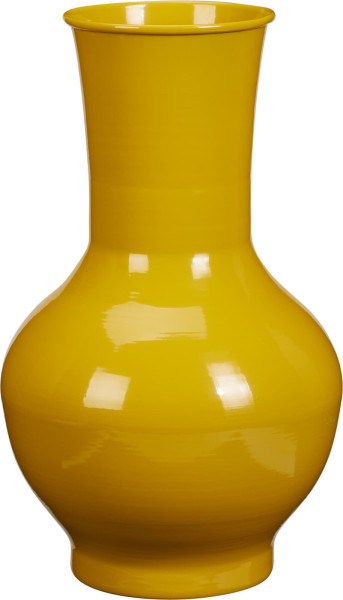 Vase in gelb aus Eisen