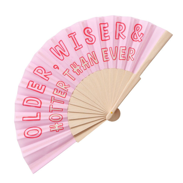 Fächer WISER in pink aus Materialmix