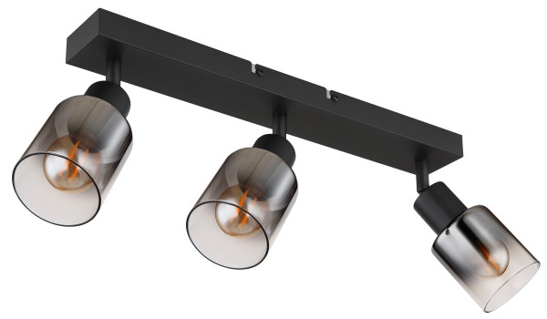 Wand-/Deckenspot HUBERTUS in schwarz aus Metall