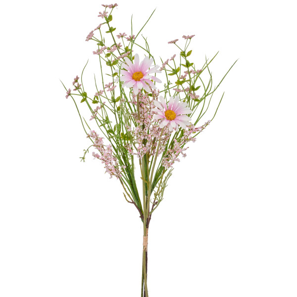 Kunstblume Mageritenstrauß in rosa aus Kunststoff