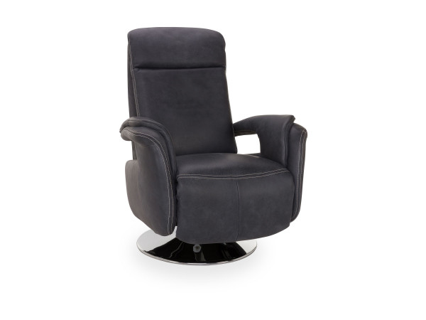 Relaxsessel PLACE OFF in blau aus Leder