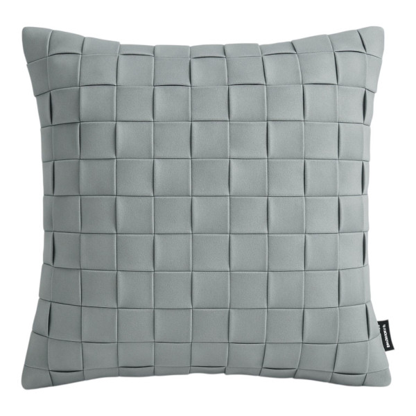 Kissen SYLVA in hellgrau aus Baumwolle