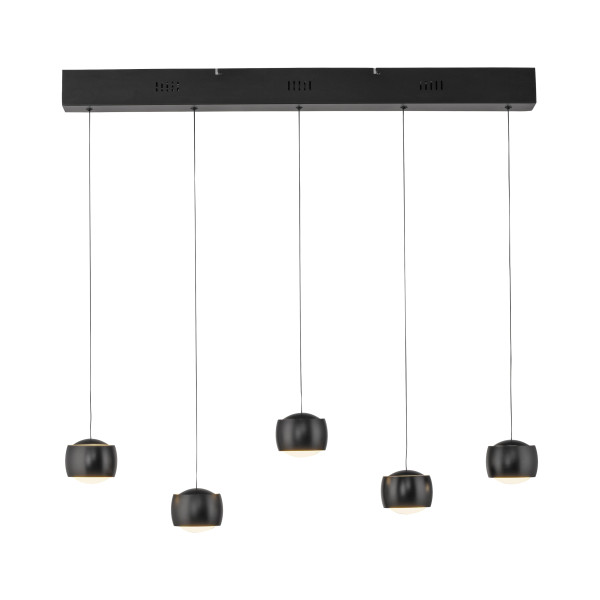 Pendelleuchte BALLINI in schwarz aus Materialmix