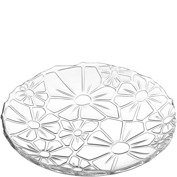 Teller GIORNO in klar aus Glas