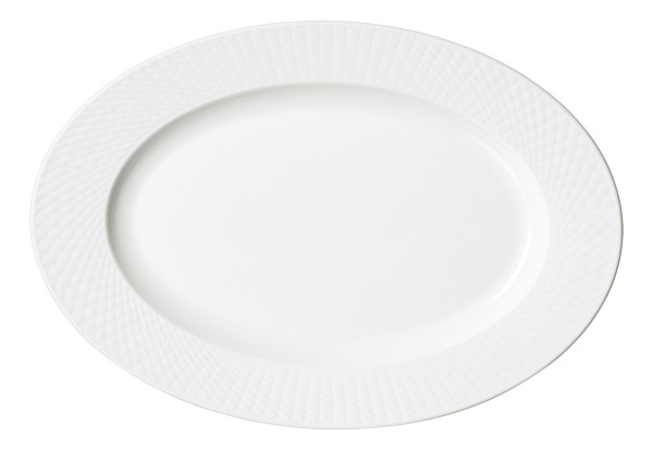Platte SAPHIR in weiß aus Porzellan