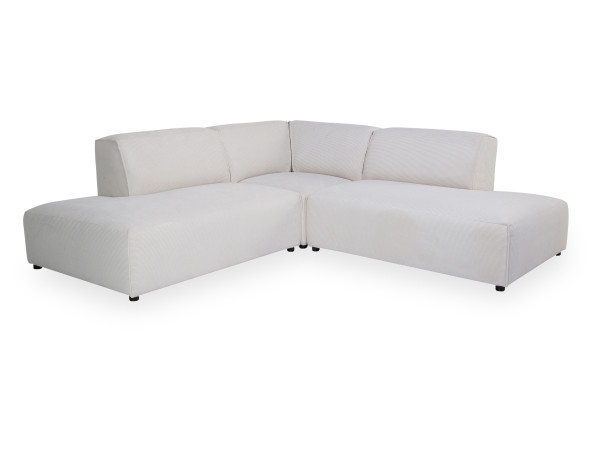 Polsterecke SANSIBAR MJOLDEN in weiß aus Stoff