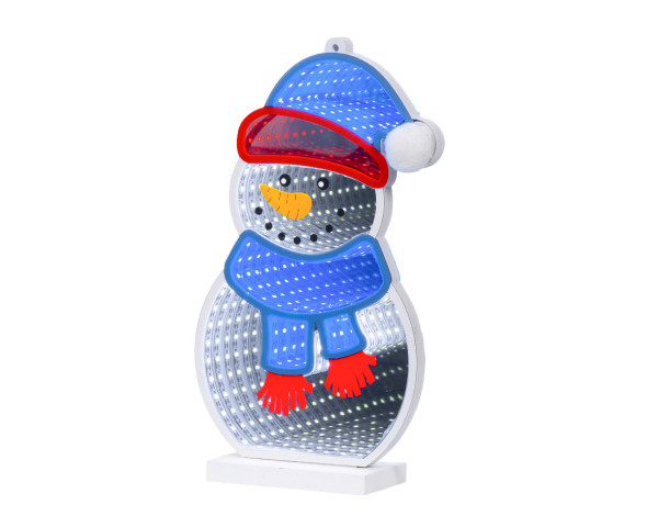 Dekofigur LED SCHNEEMANN in mehrfarbig aus Acryl