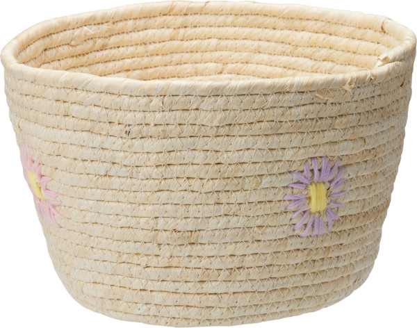 Korb FLOWER in natur aus Maisblatt