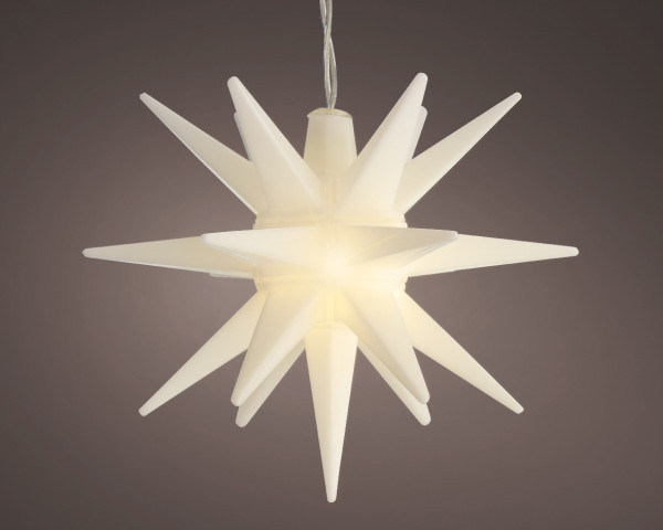 Leuchtobjekt LED ESTRELLA in weiß aus PVC