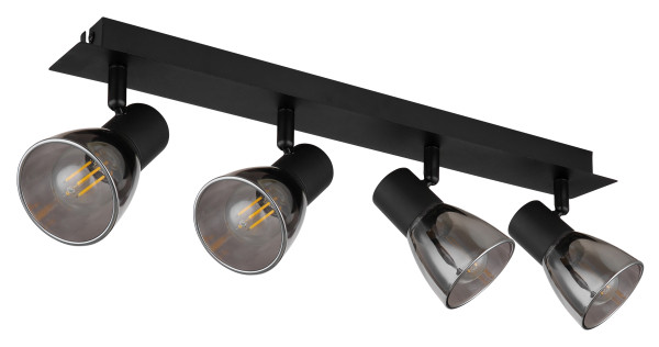 Wand-/Deckenspot CLAUDE in schwarz aus Metall