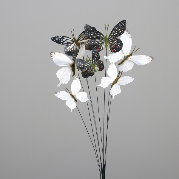 Schmetterling in schwarz/grau aus Kunststoff