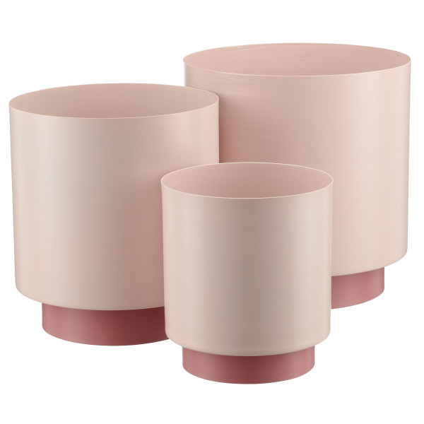 Übertopf DIPPED in rosa aus Metall