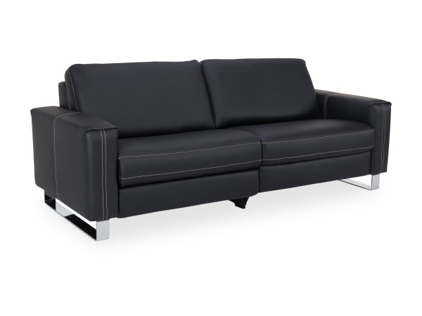 Sofa 3 Sitzer MONDO MAESTRA in schwarz aus Leder