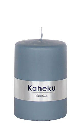 Kerze POWDER in taubenblau aus Wachs