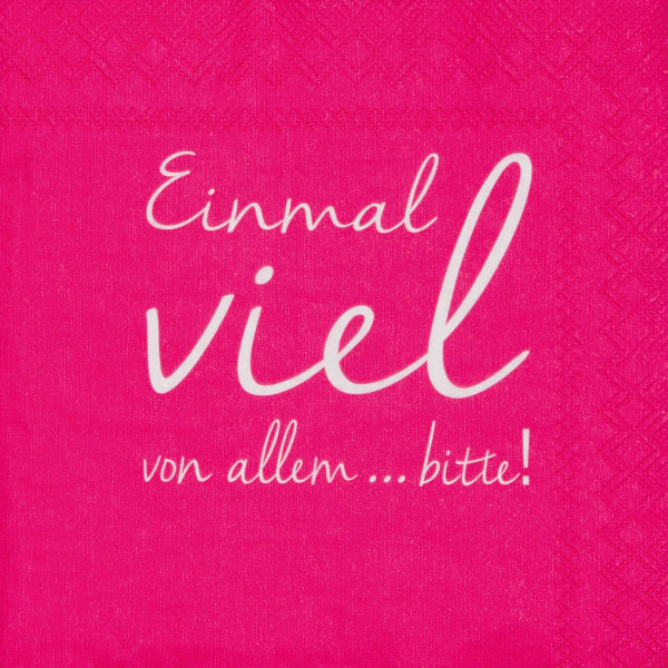 Servietten EINMAL VIEL VON... in mehrfarbig aus Papier