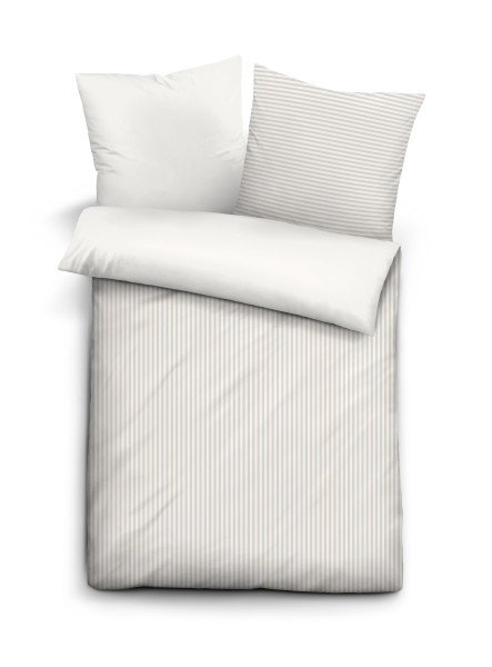 Bettwäsche SATIN grau in grau aus Baumwolle