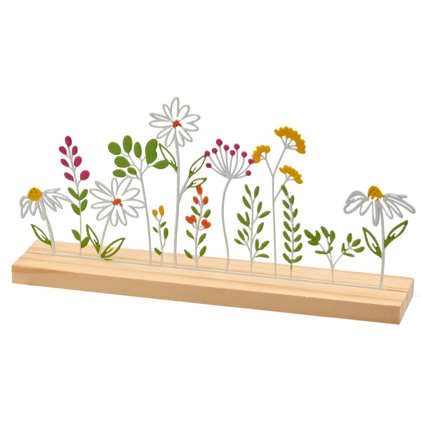Aufsteller Blumenwiese in bunt aus Metall