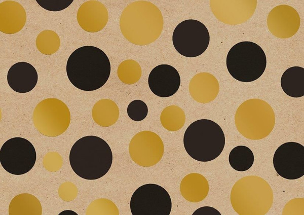 Geschenkpapier KRAFT BUBBLES in beige aus Papier