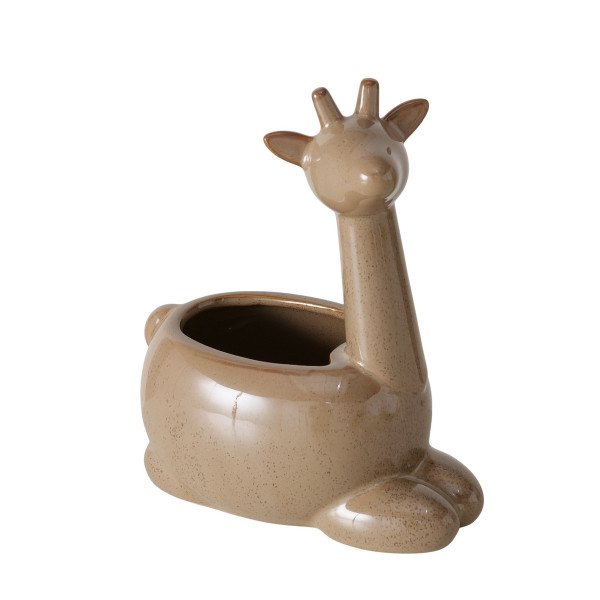 Pflanztopf GIFFA in braun aus Steinzeug