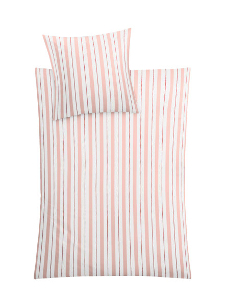 Bettwäsche CREMOSA Mako-Satin in sand aus Baumwolle