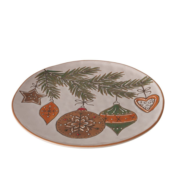 Teller FRANJO in beige aus Steinzeug