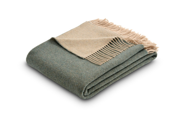 Plaid MONDO YASU in grün aus Mischgewebe