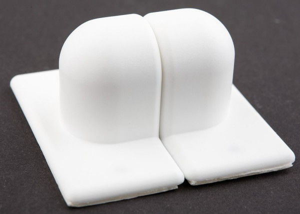 Magnethalter, 2 Stück in weiß aus Kunststoff