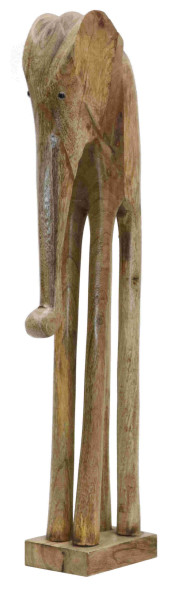 Deko-Elefant in braun aus Holz
