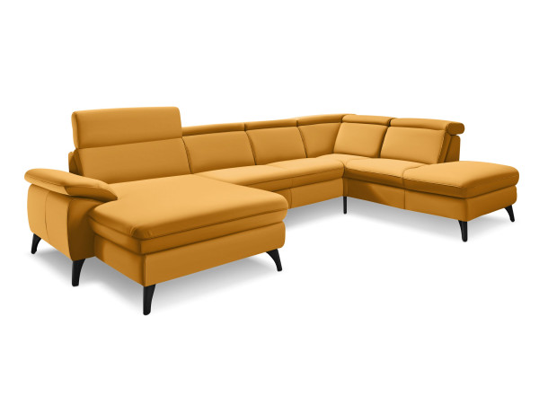 Polsterecke vito TONGA in curry aus Leder