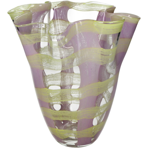 Vase HAYLEY gelb in gelb aus Glas