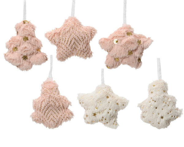 Christbaumschmuck Hänger SAMT in mehrfarbig aus Polyester