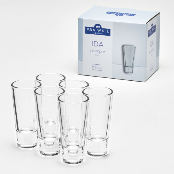 Stamper-Set IDA in mehrfarbig aus Glas