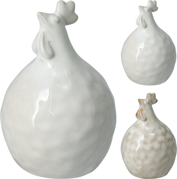 Huhn in weiß aus Porzellan