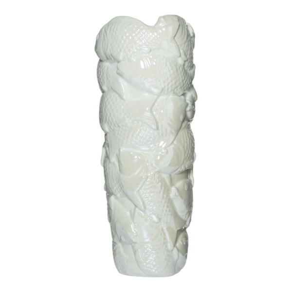 Vase FISCHE in weiß aus Keramik