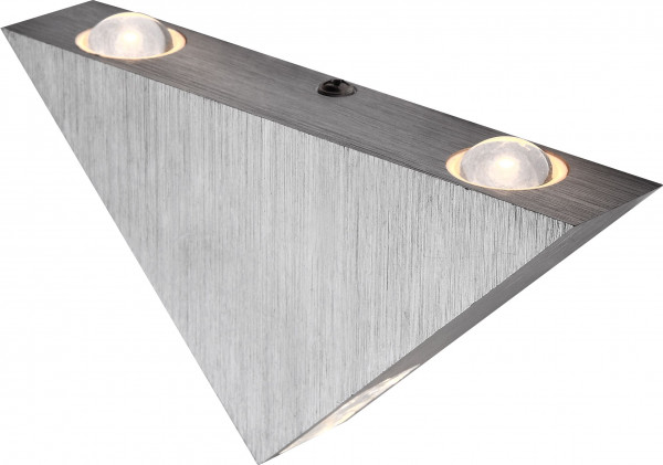 Wandleuchte GORDON in silberfarben aus Aluminium