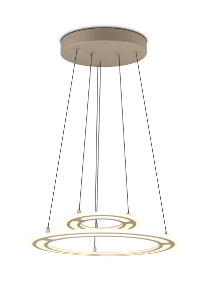 Pendelleuchte CROMER in beige aus Metall