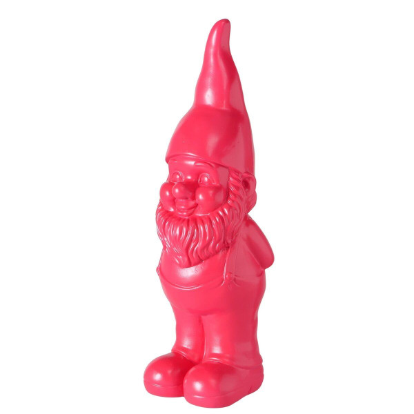 Gartenzwerg HANSY in pink aus Kunstharz
