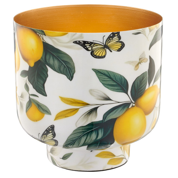 Übertopf INSTYLE in gelb aus Metall