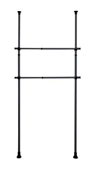 Kleiderstange 2er Set HERKULES in schwarz aus Materialmix